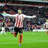 Leon Dajaku celebrates his early goal at the Stadium of Light