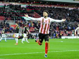 Leon Dajaku celebrates his early goal at the Stadium of Light