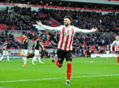 Leon Dajaku celebrates his early goal at the Stadium of Light