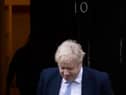 Boris Johnson leaves 10 Downing Street after receiving a version of Sue Gray's reporter. Picture: Dan Kitwood/Getty Images.