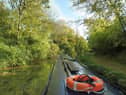 A view along the Worcester and Birmingham Canal.