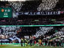 Newcastle United fans at Wembley for the Carabao Cup final.