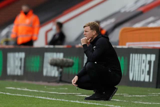 Eddie Howe has revealed the reason for not taking the Celtic job in the summer (Photo by Matt Dunham/Pool via Getty Images)