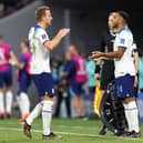 Callum Wilson replaces Harry Kane of England during the FIFA World Cup Qatar 2022 Group B match between Wales and England at Ahmad Bin Ali Stadium on November 29, 2022 in Doha, Qatar. (Photo by Michael Steele/Getty Images)
