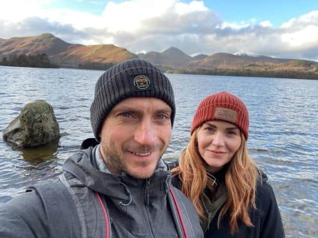 Robert Robson with his partner, Kristie Graham