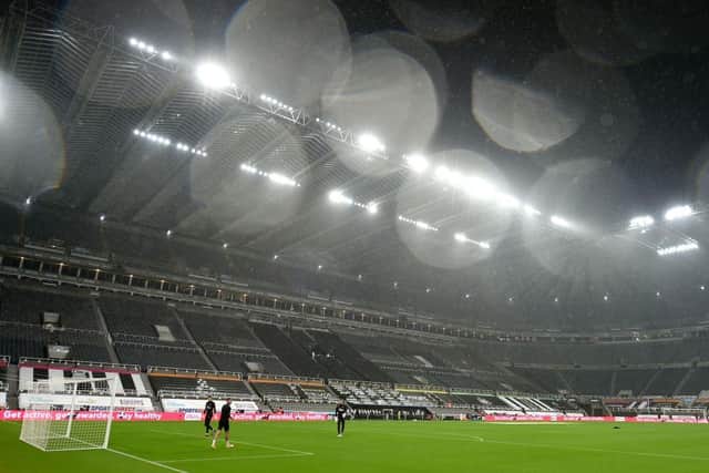 A general view of the stadium ahead of the English Premier League football match between Newcastle United and Burnley at St James' Park in Newcastle-upon-Tyne, north east England on October 3, 2020.