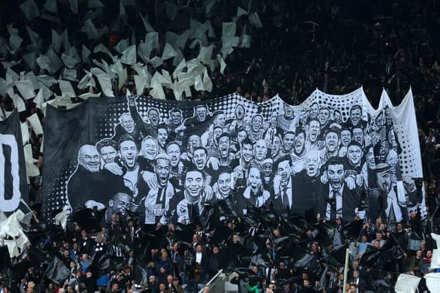 A Wor Flags tifo displayed by Newcastle United fans at St James's Park last month.
