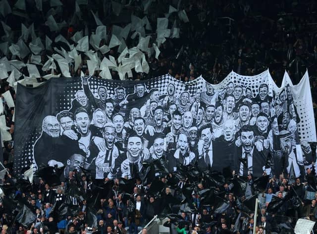 A Wor Flags tifo displayed by Newcastle United fans at St James's Park last month.