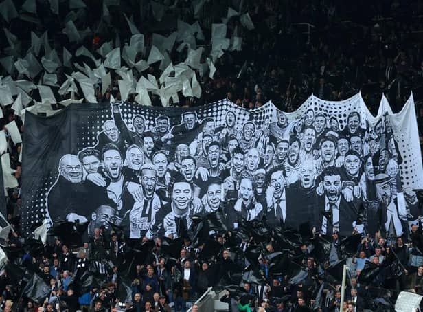 A Wor Flags tifo displayed by Newcastle United fans at St James's Park last month.