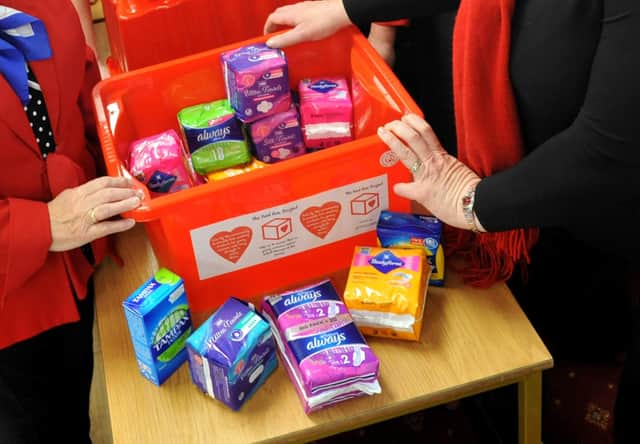 A previous Red Box collection to help fight period poverty in South Tyneside