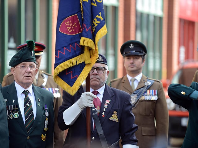 Anzac Day service at the John Simpson Kirkpatrick memorial statue.