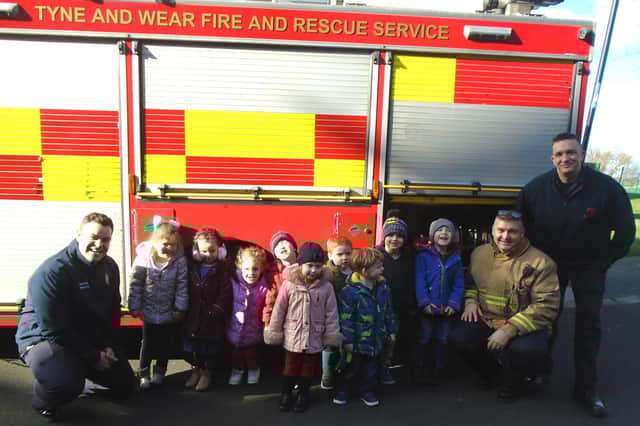Children from Nurserytime Kindergarten received a visit from local firefighters.