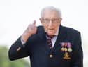 Captain Sir Tom Moore died in hospital after testing positive for Covid-19. Photo: PA.