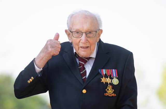 Captain Sir Tom Moore died in hospital after testing positive for Covid-19. Photo: PA.