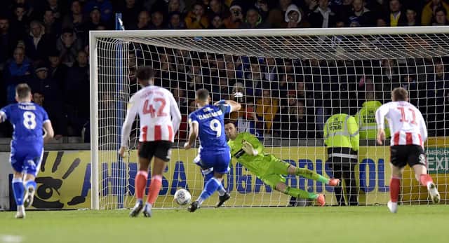 Jonson Clarke-Harris scores his second goal of the night
