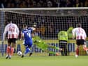 Jonson Clarke-Harris scores his second goal of the night
