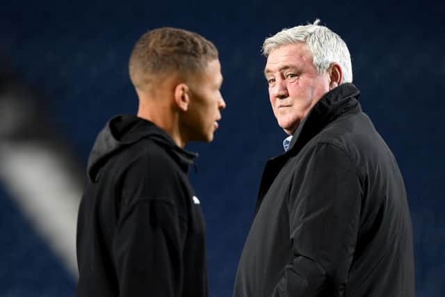 Dwight Gayle and Steve Bruce.