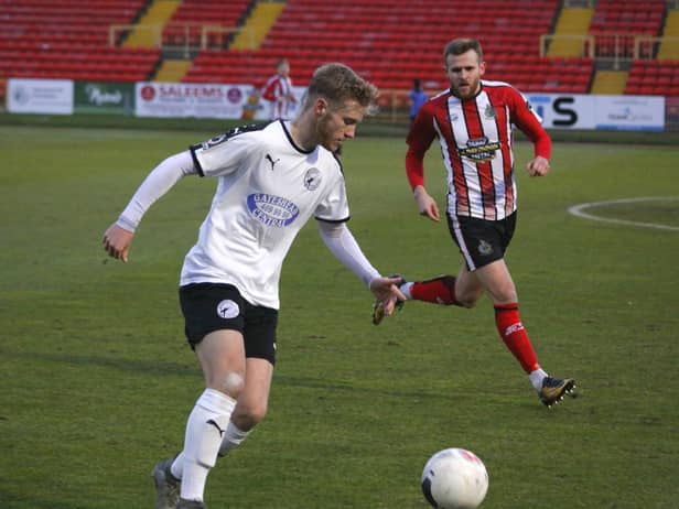 Greg Olley in action for Gateshead, picture by Emilio Andres Leal Kirtley.