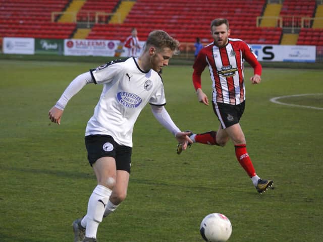 Greg Olley in action for Gateshead, picture by Emilio Andres Leal Kirtley.