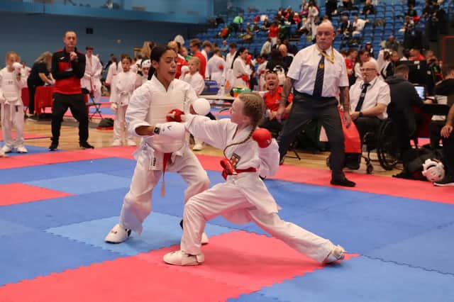 Dokan's Lucia Henderson in action at the Great Britain Open Karate Championship.