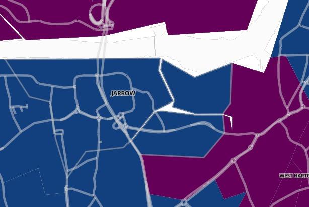 In the seven days up to April 8, Jarrow Town recorded a case rate of 359.4 per 100,000 people. A total of 20 cases were recorded - a drop of 63.6% from the previous week.