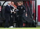 Eddie Howe pictured next to Newcastle United head coach Steve Bruce. (Photo by Peter Cziborra/Pool via Getty Images)