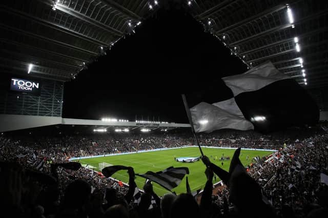 Newcastle United fans during last night's Carabao Cup quarter-final.