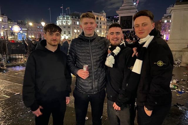 Newcastle United take over Trafalgar Square