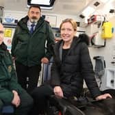 (left to right) Wayne McKay, clinical team leader at North East Ambulance Service, Stephen Segasby chief operating officer North East Ambulance Service, and Susan Taylor, head of alcohol policy at Balance.