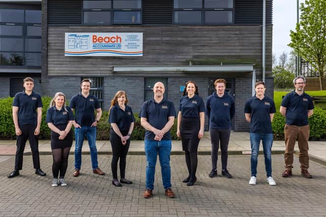 Beach Accountants founder Gavin Spencer with some of his team.
