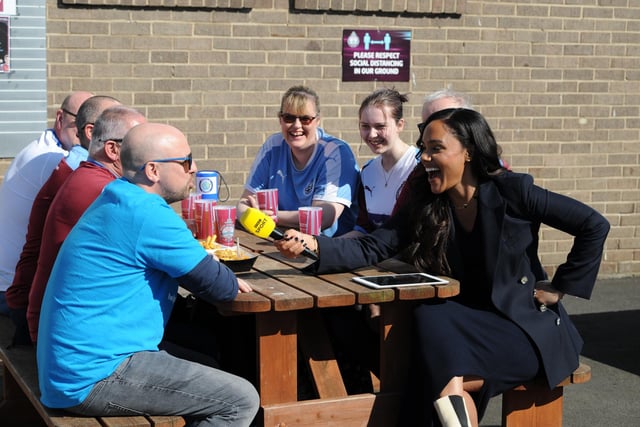 Alex Scott took plenty of time to get the low-down from fans on the club's progress