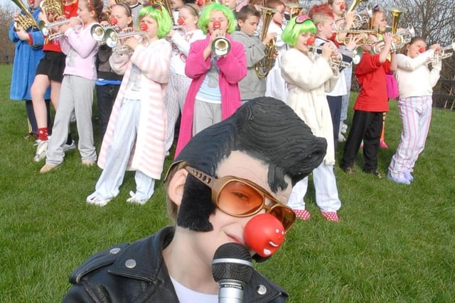 A fancy dress day at St Oswald's Primary School with Elvis and the school's brass band putting on a great show in 2009.