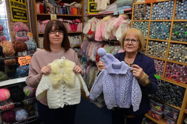 Susan Harris and daughter Jacqueline Brown from Knit 'N' Purl have made changes to their shop following a number of thefts.