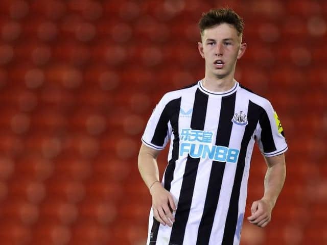 Newcastle United's Joe White in action against Barnsley last week.