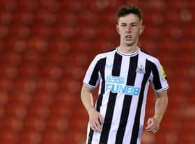 Newcastle United's Joe White in action against Barnsley last week.