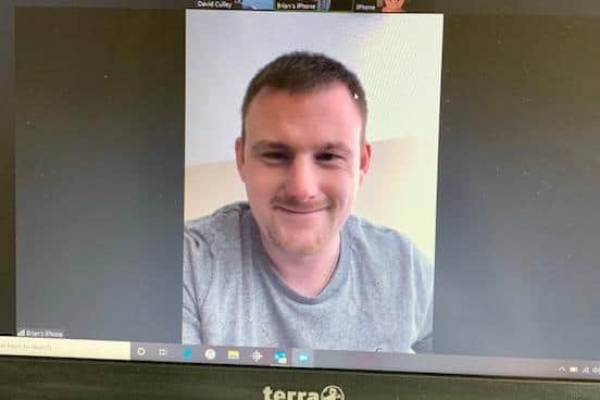 A virtual family mediation session.