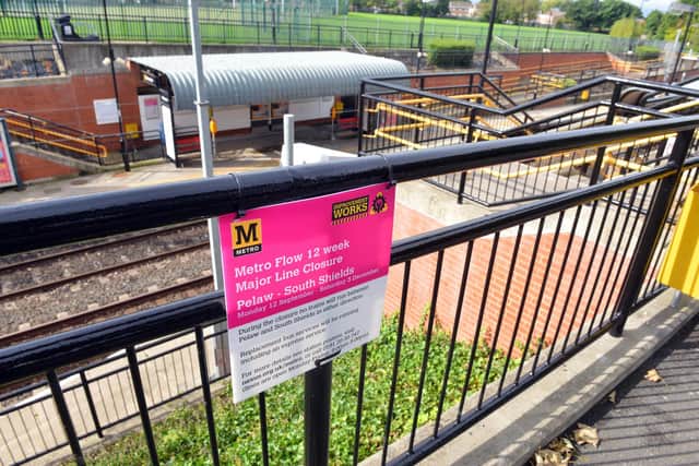 Tyne and Wear Metro gets underway with the Metro Flow project. Simonside Metro Station.
