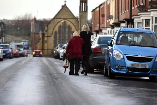 Icy streets could spell danger.