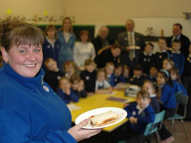 Get your teeth into a bacon butty, just like they were doing at Simonside Primary School in 2006.