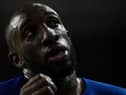 FC Porto's Malian forward Moussa Marega gestures during the Portuguese League football match FC Porto against Moreirense FC at the Dragao stadium in Porto on July 20, 2020. (Photo by MIGUEL RIOPA / AFP) (Photo by MIGUEL RIOPA/AFP via Getty Images)