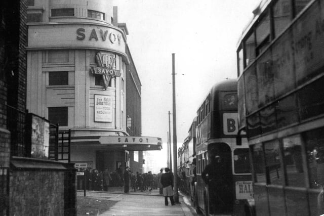 The Dam Busters film was showing at The Savoy in 1955 when this photo was taken.
