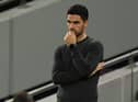 Arsenal's Spanish manager Mikel Arteta gestures on the touchline during the English Premier League football match between Tottenham Hotspur and Arsenal at Tottenham Hotspur Stadium in London, on May 12, 2022. (Photo by GLYN KIRK/AFP via Getty Images)