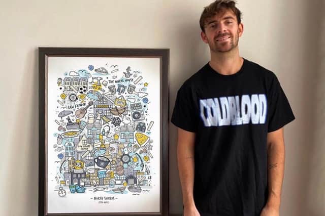 DJ Patrick Topping with his North Shields print