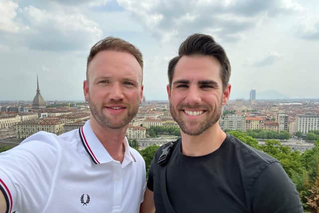 David with his husband Peter.