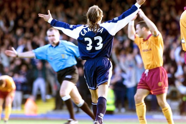 Claudio Caniggia: Argentinian made huge headlines when he pitched up at Dens Park and his home debut in 2000 is forever known as 'Caniggia Day' in the City of Discovery. Scored on his club debut than marked his home bow with an audacious lob in defeat to Motherwell.