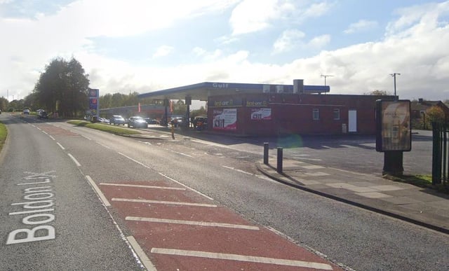 He was caught by police at the petrol station in Boldon Lane