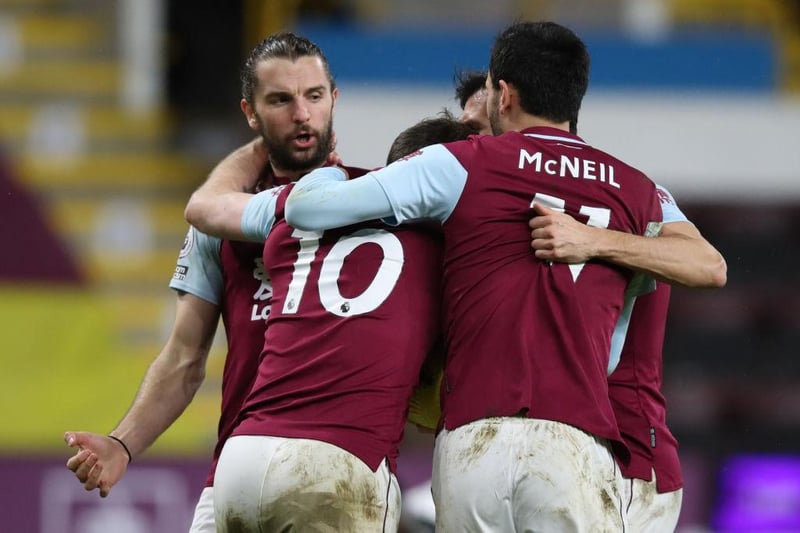 Now occupying 17th, Burnley have lost their last three games - including just one win in nine. Remaining fixtures: Wolves (A), West Ham (H), Fulham (H), Leeds (H), Liverpool (H), Sheffield United (A).