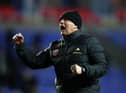 READING, ENGLAND - MARCH 03: Chris Wilder, Manager of Sheffield United celebrates victory during the FA Cup Fifth Round match between Reading FC and Sheffield United at Madejski Stadium on March 03, 2020 in Reading, England. (Photo by Dan Istitene/Getty Images)