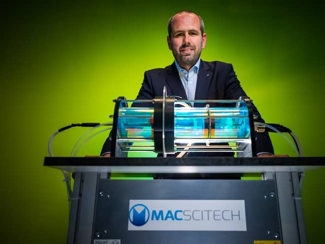 Michael Maughan, founder of MAC SciTech with reactor