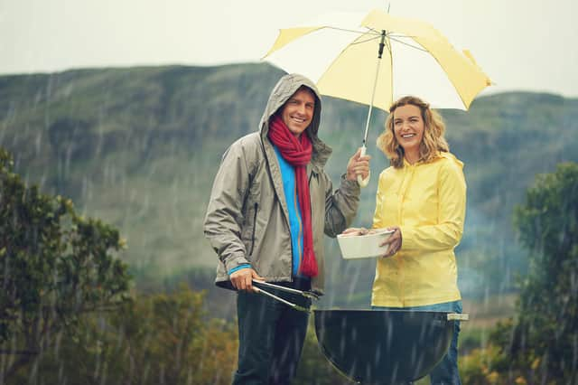 Many Brits are determined to enjoy a bank holiday weekend barbecue - even in the rain (photo: Adobe)